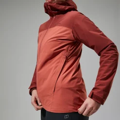 Berghaus Arnaby Hooded Jacke für Damen - Dunkelrot-Damen Wasserdicht