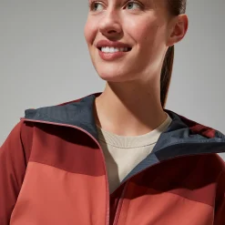 Berghaus Arnaby Hooded Jacke für Damen - Dunkelrot-Damen Wasserdicht