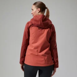 Berghaus Arnaby Hooded Jacke für Damen - Dunkelrot-Damen Wasserdicht