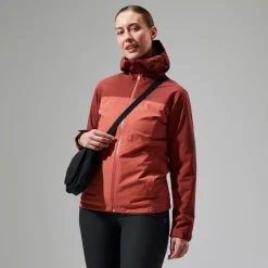 Berghaus Arnaby Hooded Jacke für Damen - Dunkelrot-Damen Wasserdicht