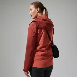 Berghaus Arnaby Hooded Jacke für Damen - Dunkelrot-Damen Wasserdicht