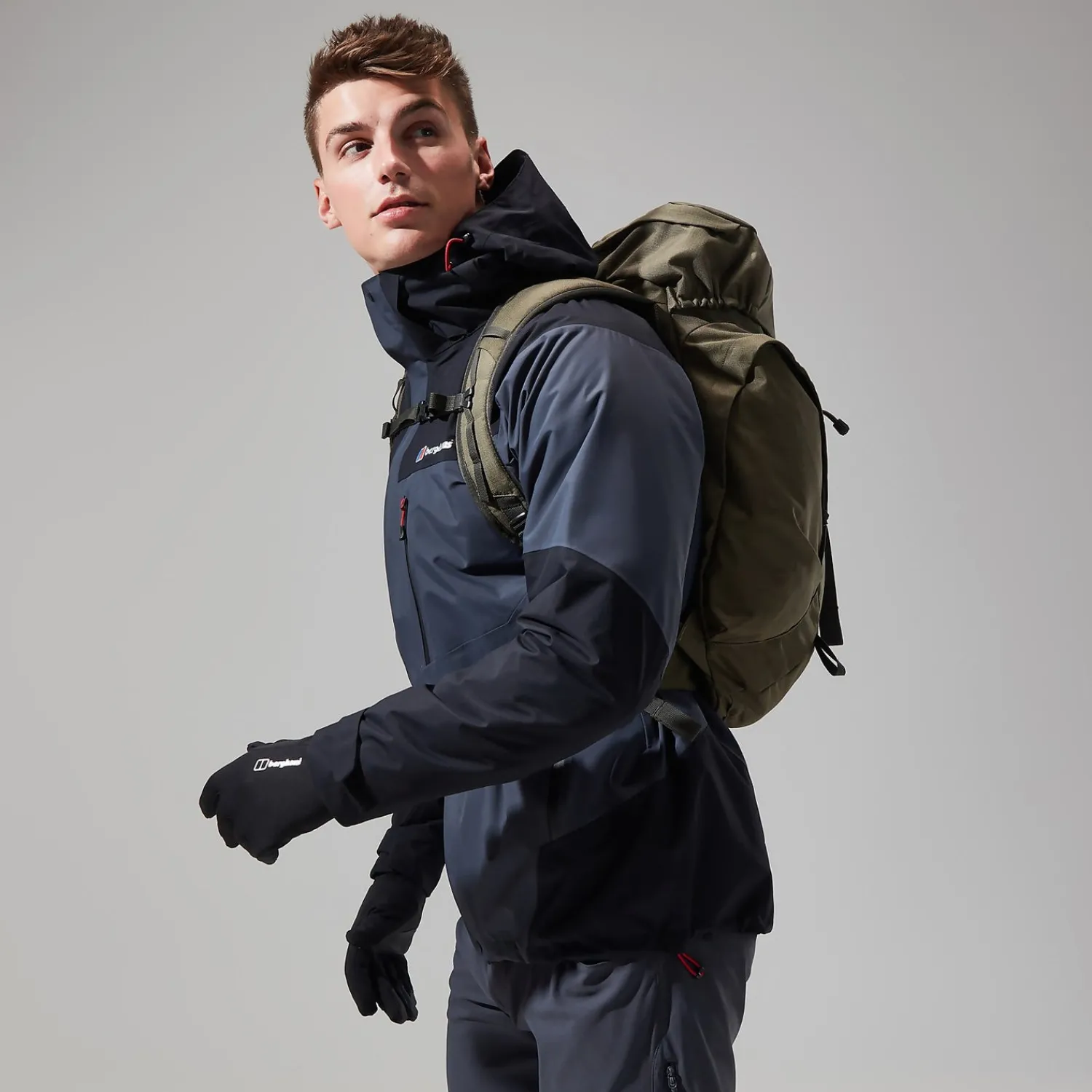 Berghaus Arran Jacken für Herren - Dunkelgrau/Schwarz-Herren Wasserdicht