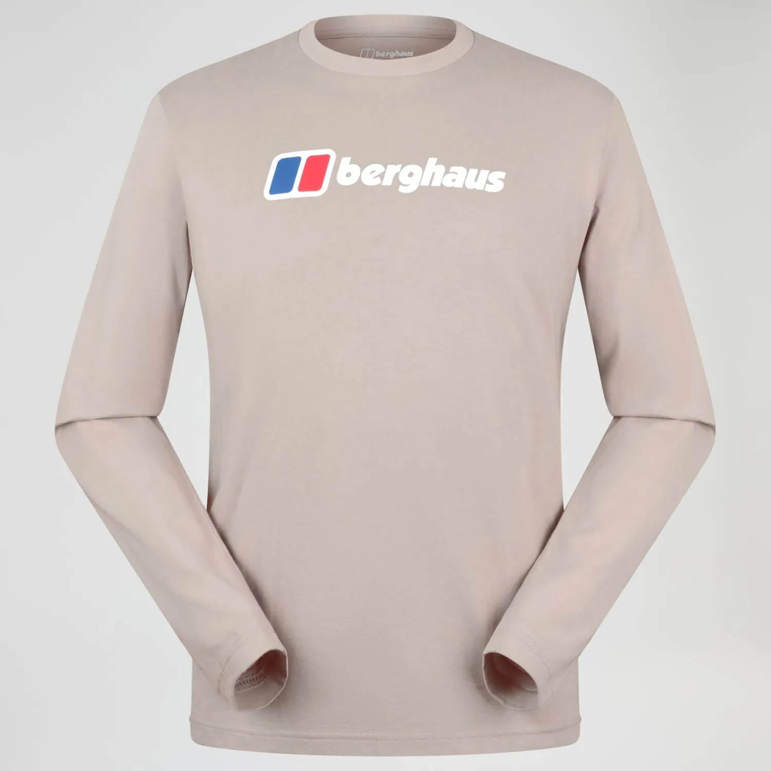 Berghaus Big Logo Langarm Shirt für Herren - Grau-Herren T-shirts