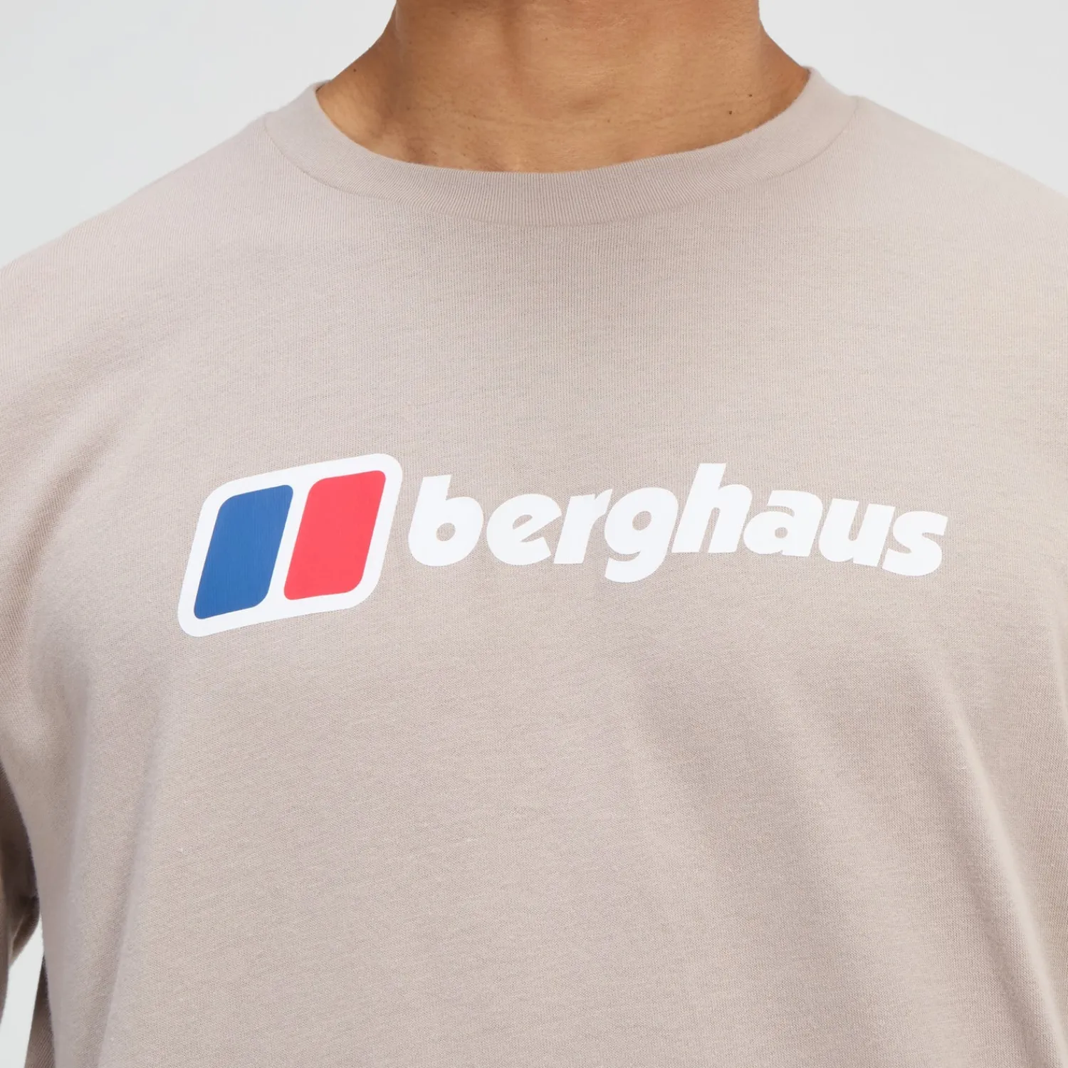 Berghaus Big Logo Langarm Shirt für Herren - Grau-Herren T-shirts