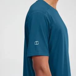 Berghaus Delta Kurzarm Tech-Shirt für Herren - Blau-Herren Baselayer