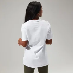 Berghaus Boyfriend Logo Short Sleeve T-Shirt für Damen - Weiß-Damen T-shirts