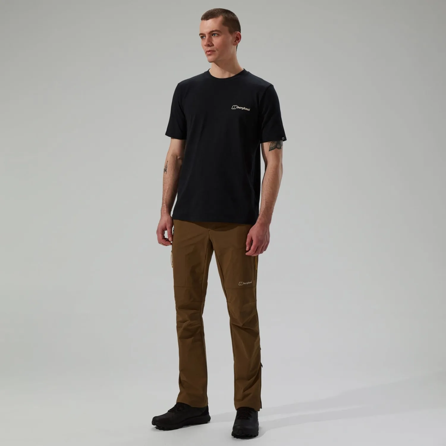 Berghaus Cheviot Box Logo Herren-T-Shirt - Schwarz-Herren T-shirts