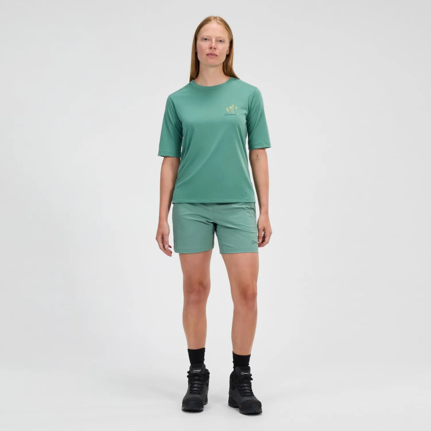 Berghaus Coneflower Kurzarm Shirt für Damen - Grün-Damen T-shirts