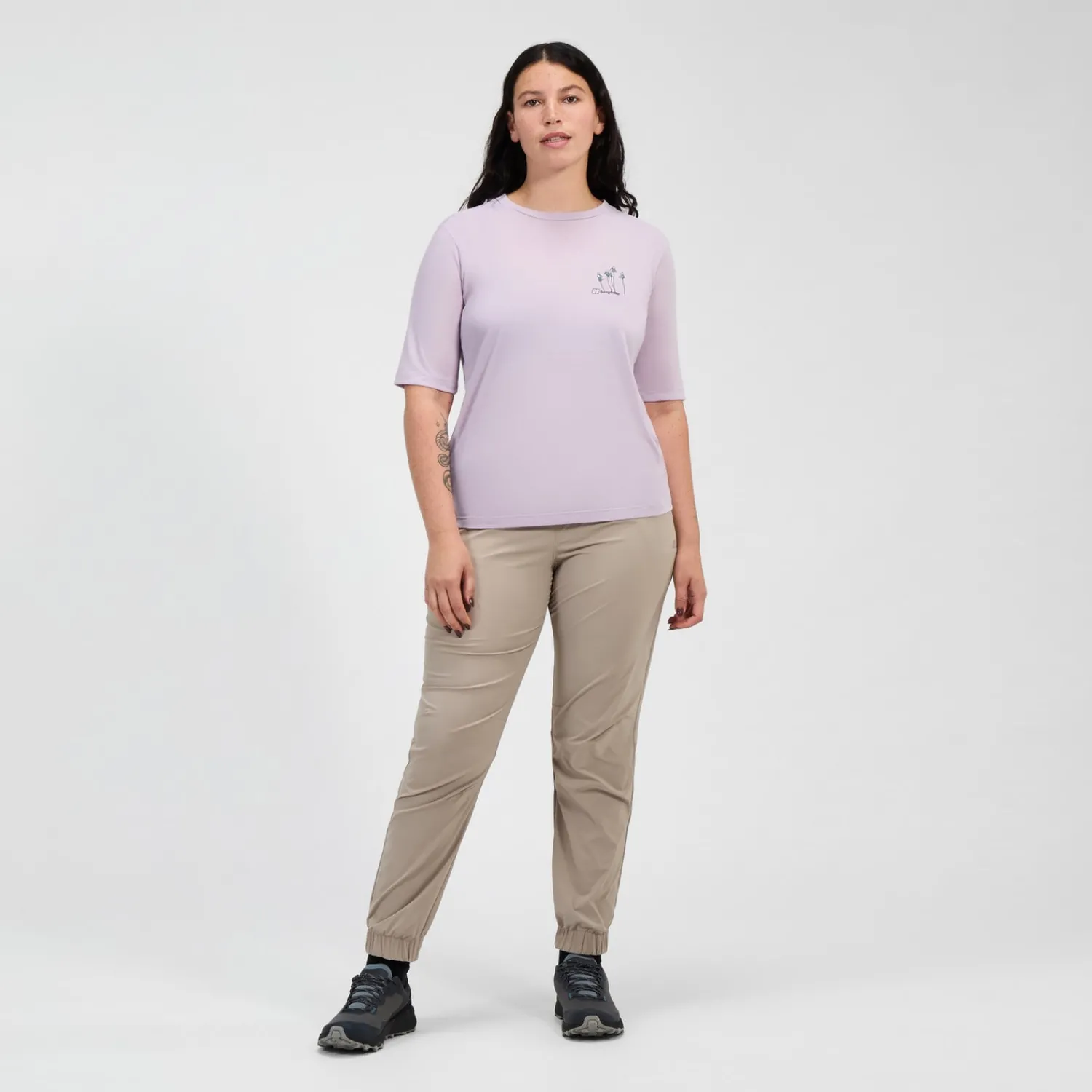 Berghaus Coneflower Kurzarm Shirt für Damen - Violett-Damen T-shirts