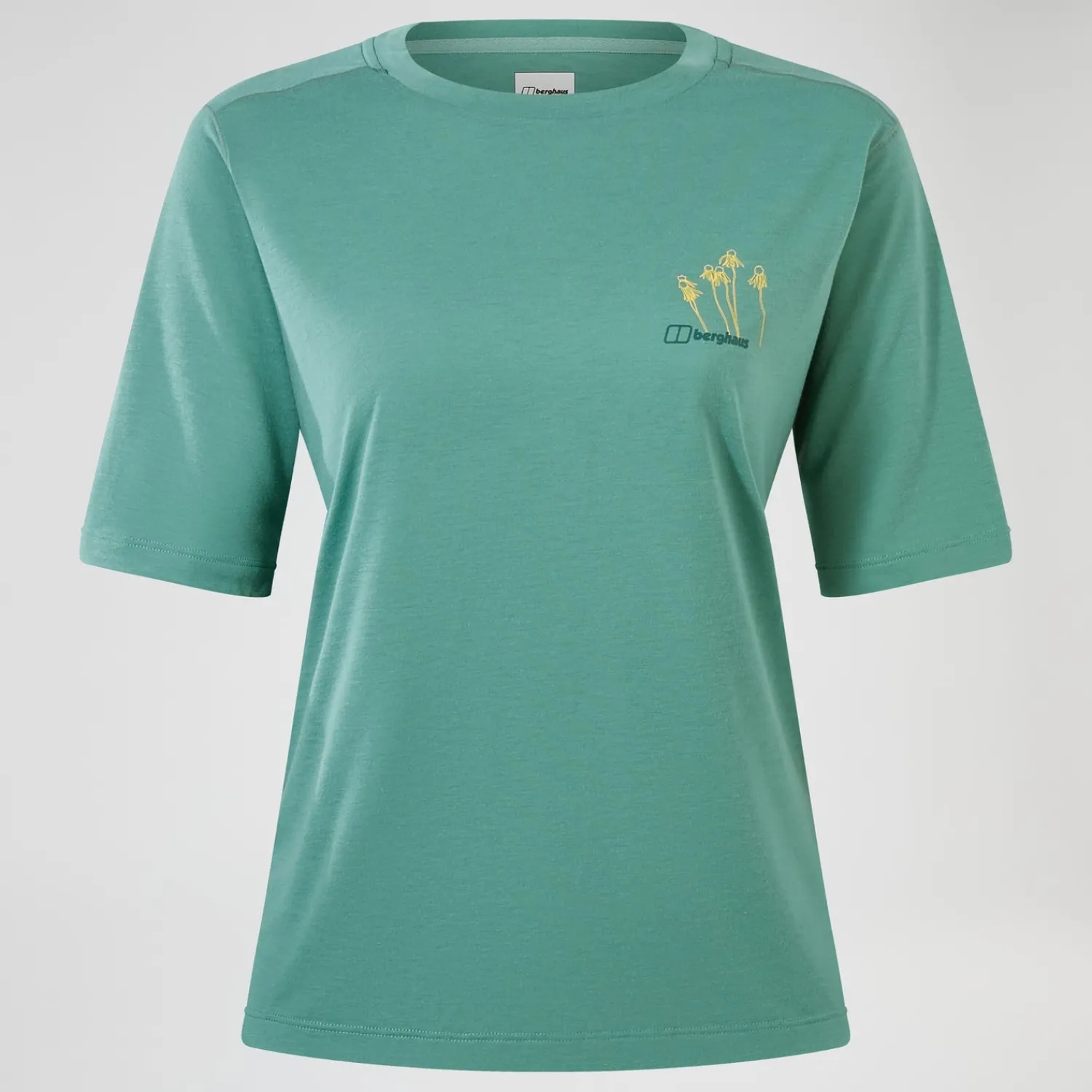 Berghaus Coneflower Kurzarm Shirt für Damen - Grün-Damen T-shirts