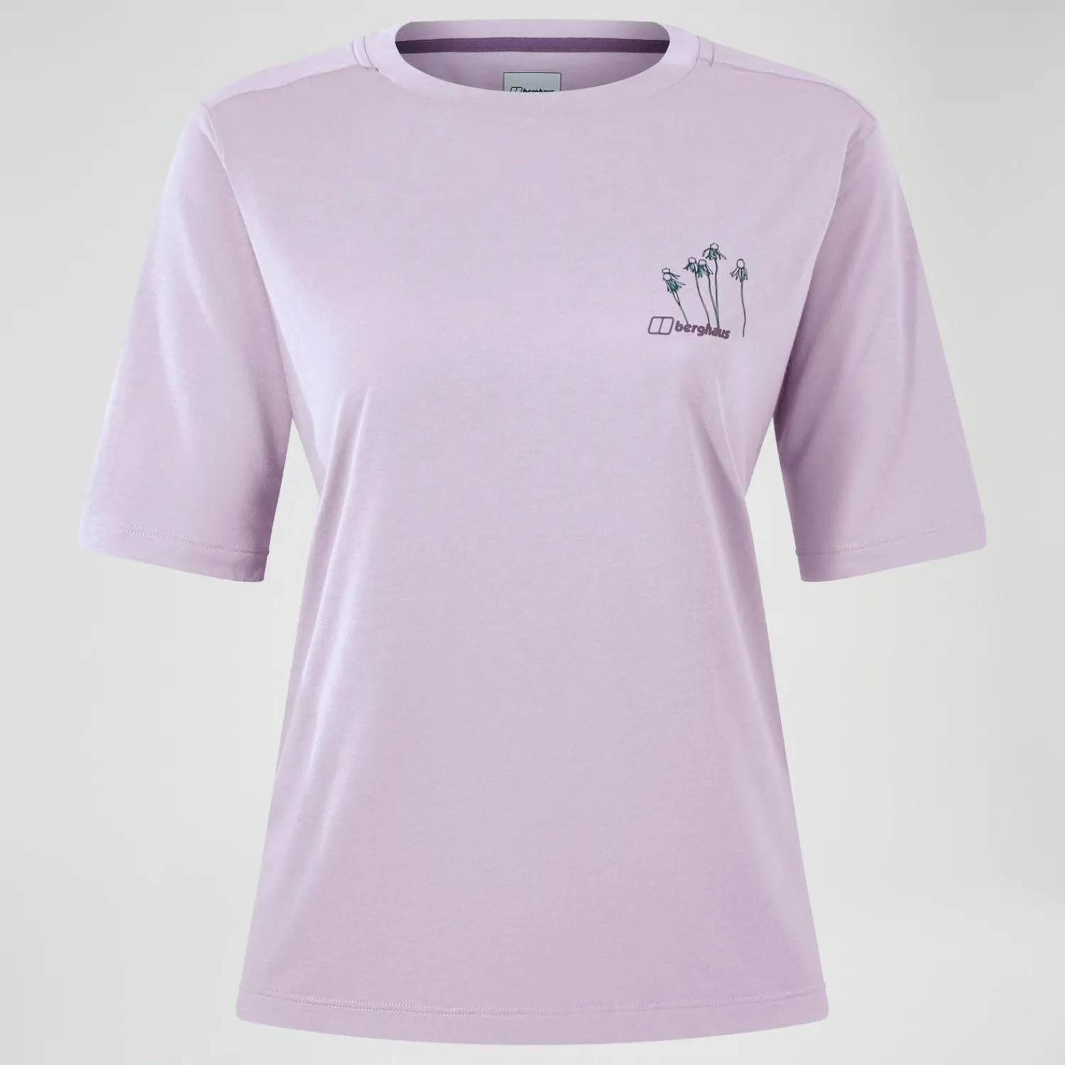 Berghaus Coneflower Kurzarm Shirt für Damen - Violett-Damen T-shirts