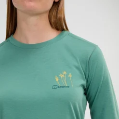 Berghaus Coneflower Kurzarm Shirt für Damen - Grün-Damen T-shirts