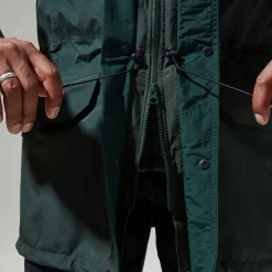 Berghaus Cornice Lange InterActie Jacken für Herren - Dunkelgrün-Herren Wasserdicht