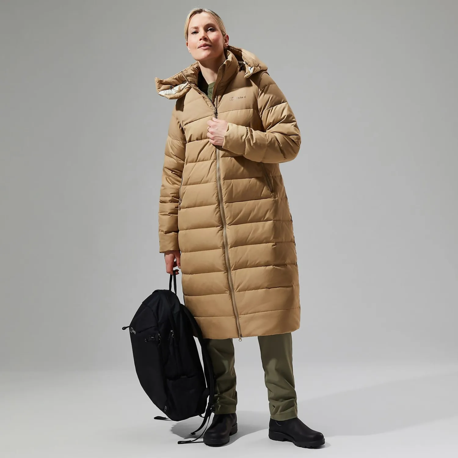 Berghaus Embo 4in1 Long Daunenjacke für Damen - Naturfarben-Damen Isolierend