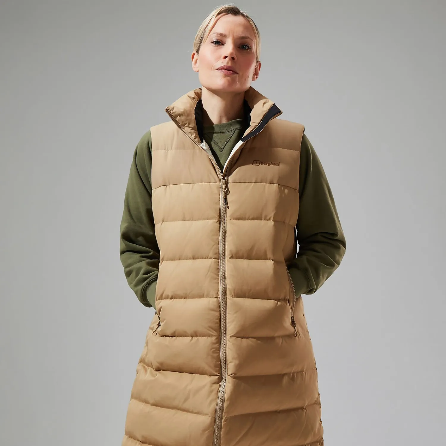 Berghaus Embo 4in1 Long Daunenjacke für Damen - Naturfarben-Damen Isolierend