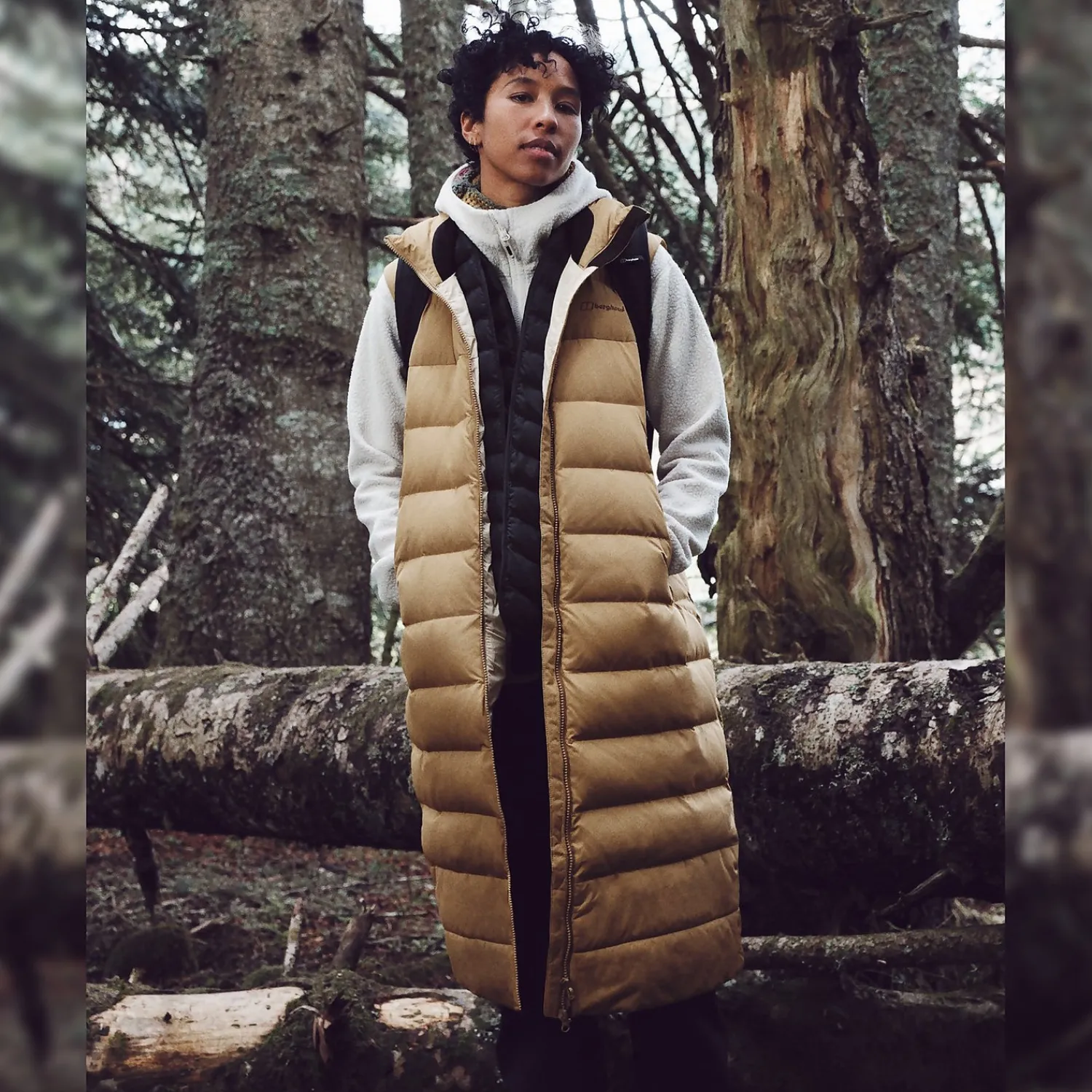 Berghaus Embo 4in1 Long Daunenjacke für Damen - Naturfarben-Damen Isolierend