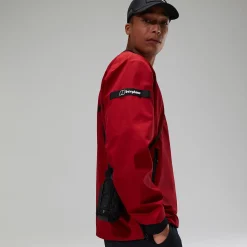 Berghaus Fenham Softshell Crew für Herren - Dunkelrot-Herren Winddicht