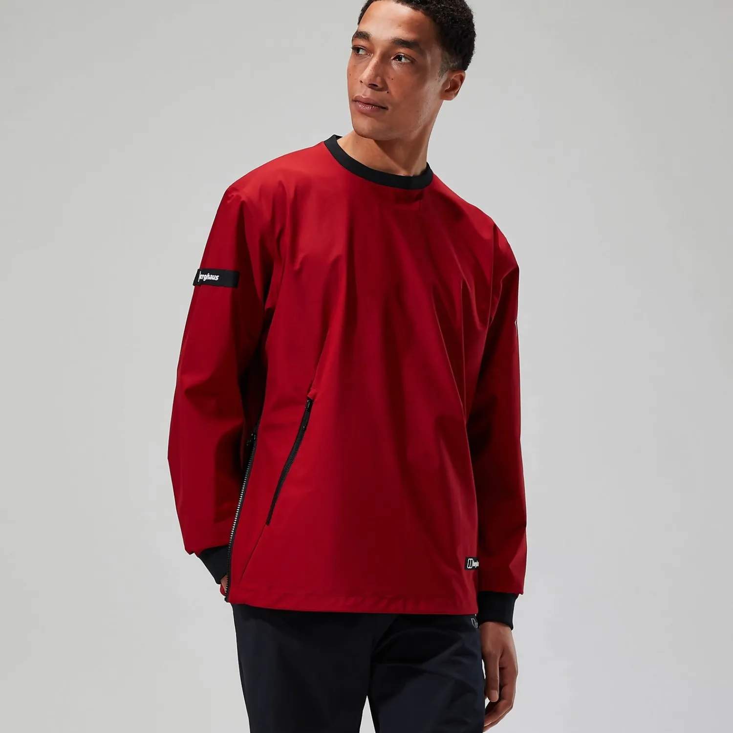 Berghaus Fenham Softshell Crew für Herren - Dunkelrot-Herren Winddicht