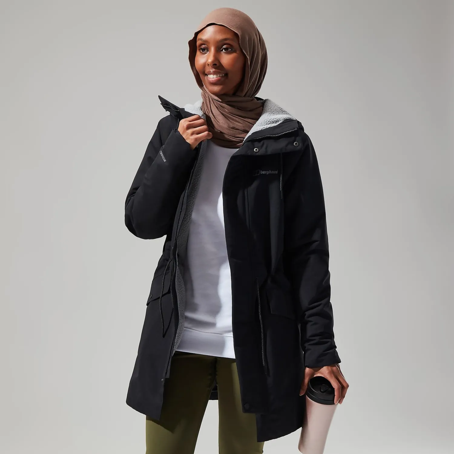 Berghaus Foxghyll Parka für Damen - Schwarz/Grau-Damen Wasserdicht