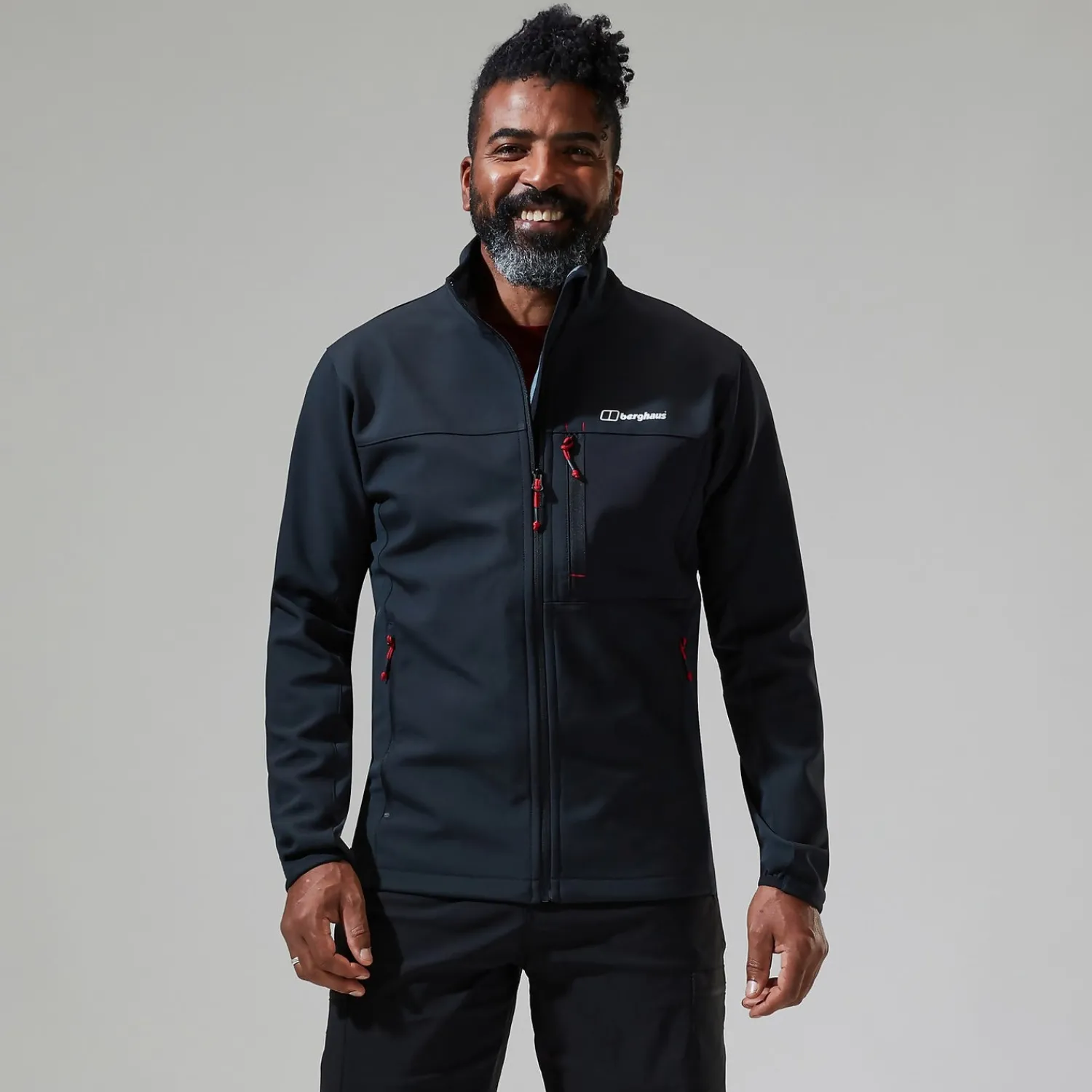 Berghaus Ghlas 2.0 Softshell Jacken für Herren - Schwarz-Herren Winddicht