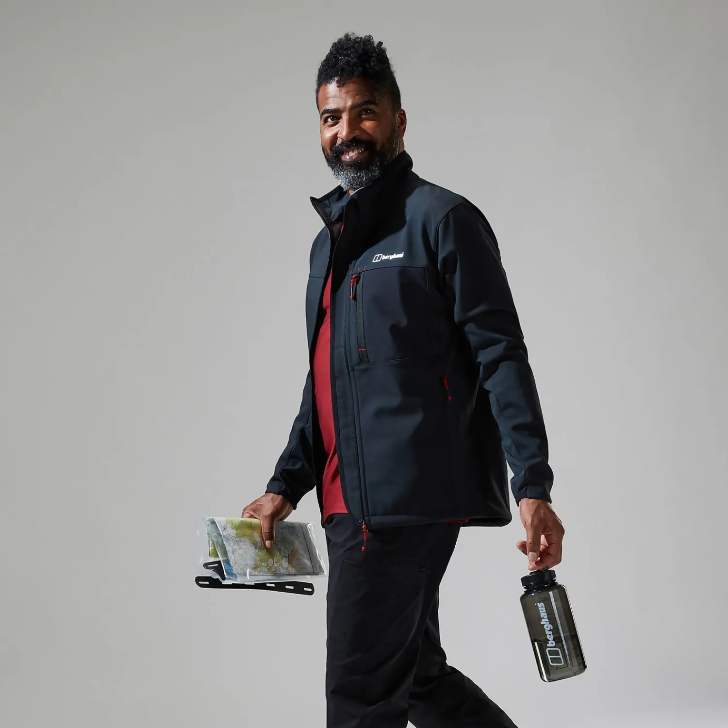 Berghaus Ghlas 2.0 Softshell Jacken für Herren - Schwarz-Herren Winddicht