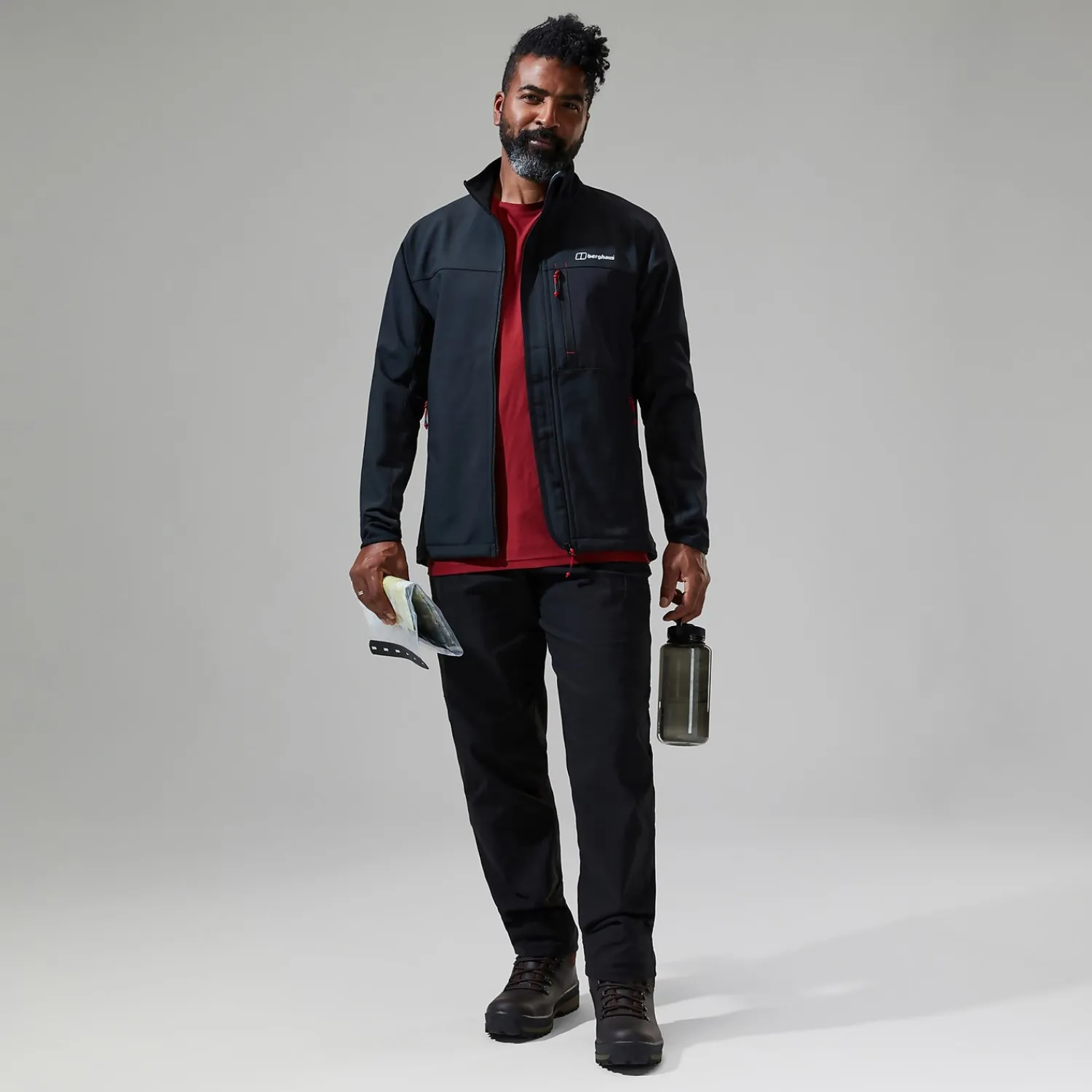 Berghaus Ghlas 2.0 Softshell Jacken für Herren - Schwarz-Herren Winddicht
