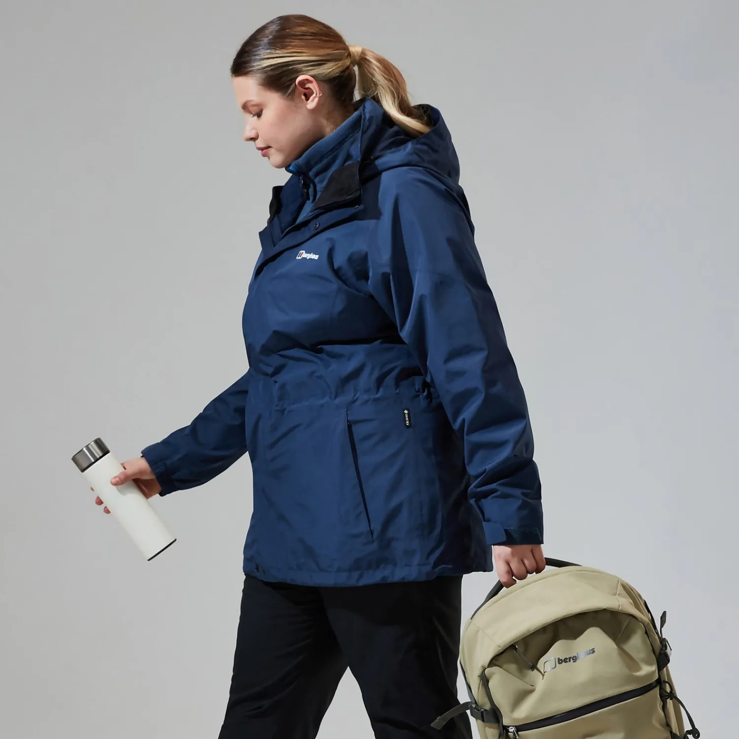 Berghaus Glissade InterActive Jacken für Damen - Dunkelblau-Damen Wasserdicht
