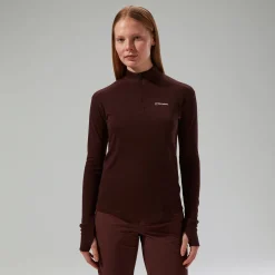Berghaus Halb-Zip Ivyhill Damen-Top - Braun-Damen T-shirts