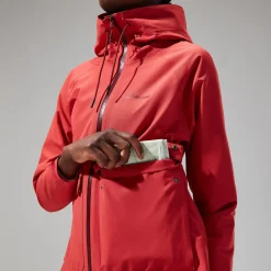 Berghaus Highraise Jacken für Damen - Rot-Damen Wasserdicht