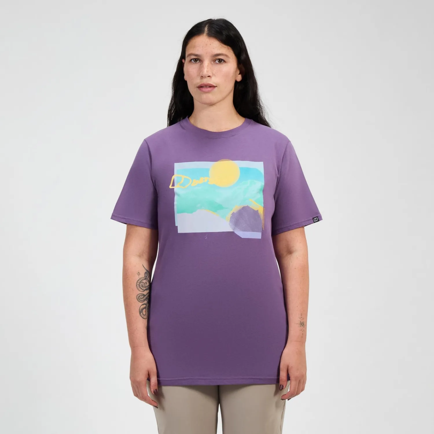 Berghaus Hill Hazed Kurzarm Shirt für Damen - Violett-Damen T-shirts