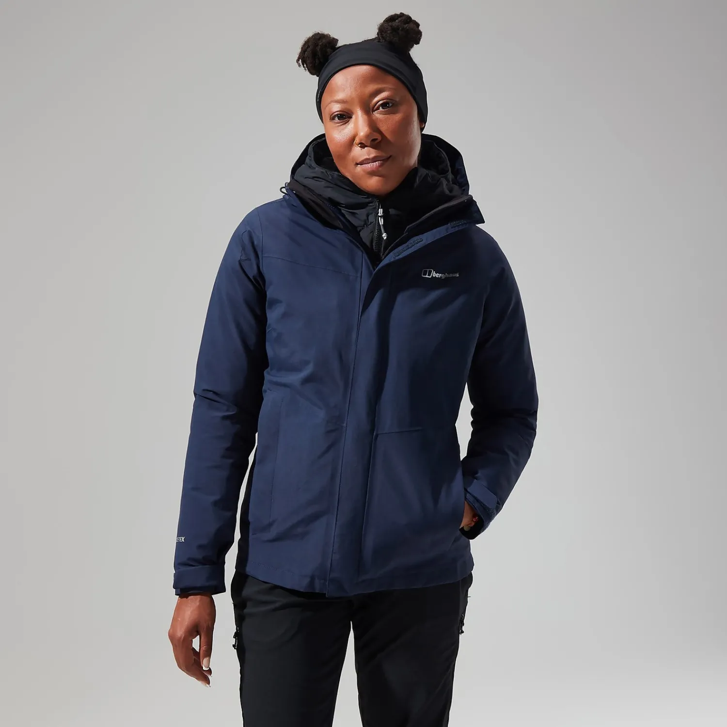 Berghaus Hillwalker InterActive Jacken für Damen - Dunkelblau-Damen Wasserdicht