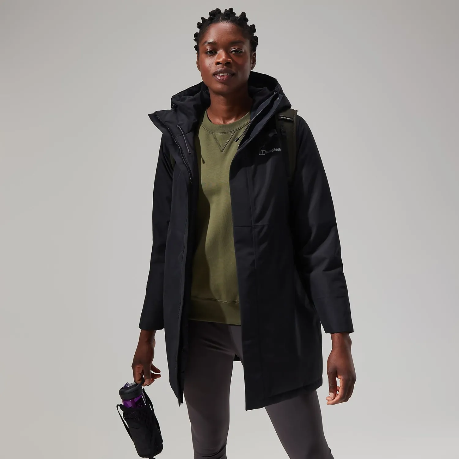 Berghaus Hinderwick Jacke für Damen - Schwarz-Damen Wasserdicht