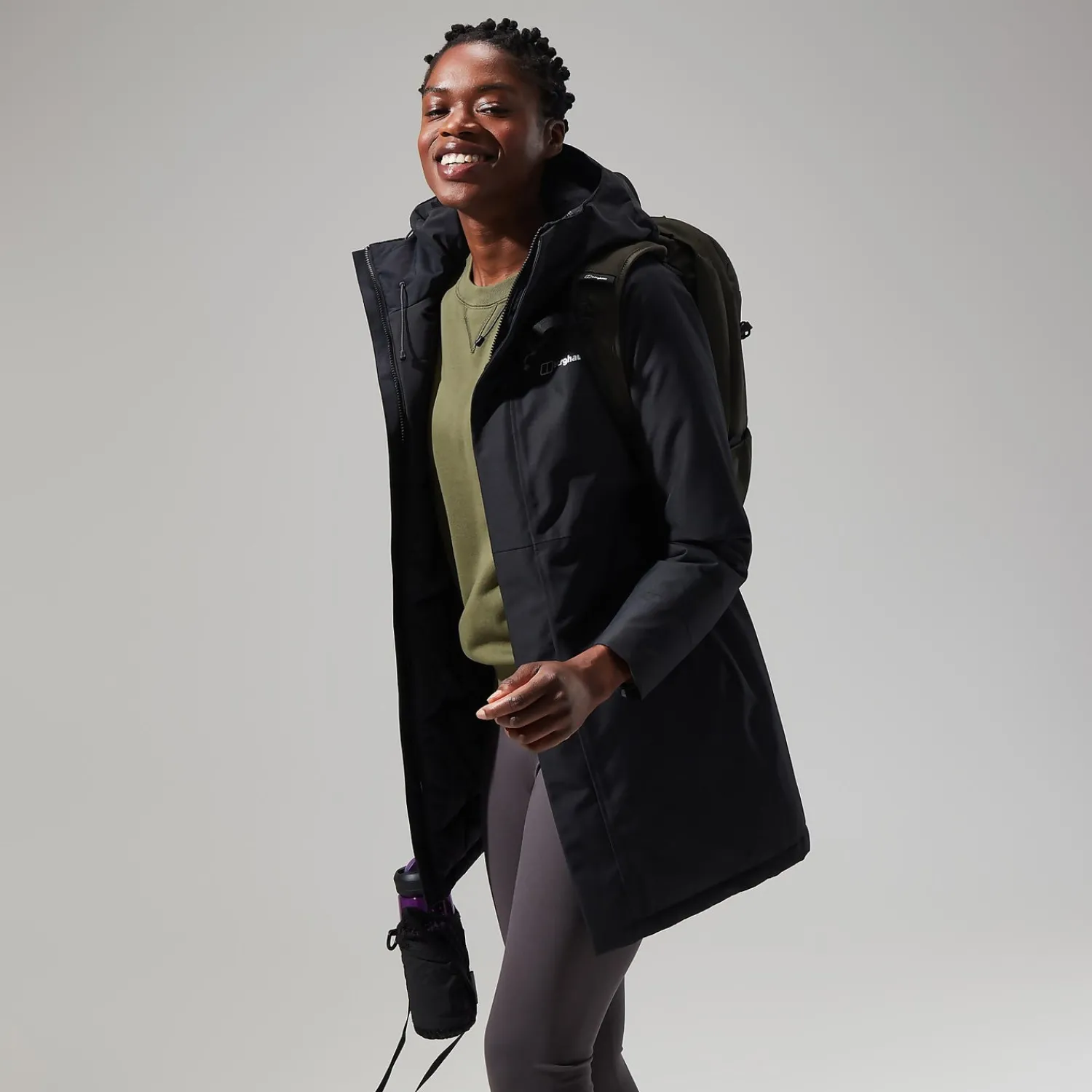 Berghaus Hinderwick Jacke für Damen - Schwarz-Damen Wasserdicht