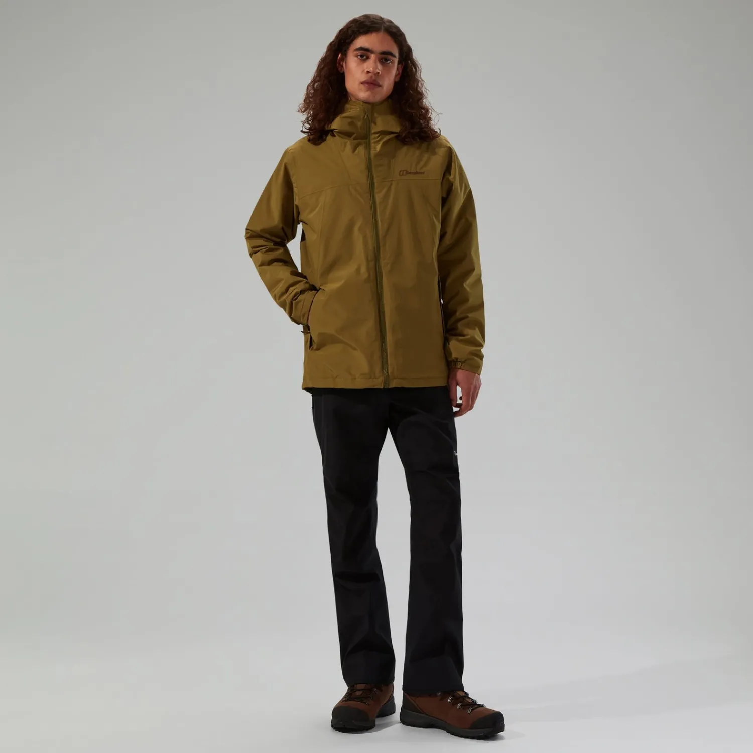 Berghaus Isolierte Deluge Pro 3.0 Herren-Regenjacke - Grün-Herren Wasserdicht