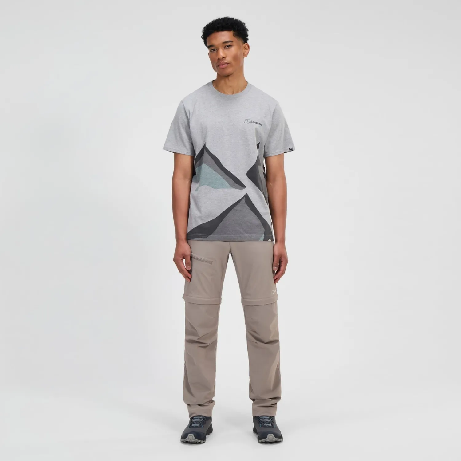 Berghaus Klambercall Kurzarm Shirt für Herren - Grau-Herren T-shirts