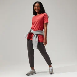 Berghaus Linear Landscapre Long Sleeve T-Shirt für Damen - Rot-Damen T-shirts