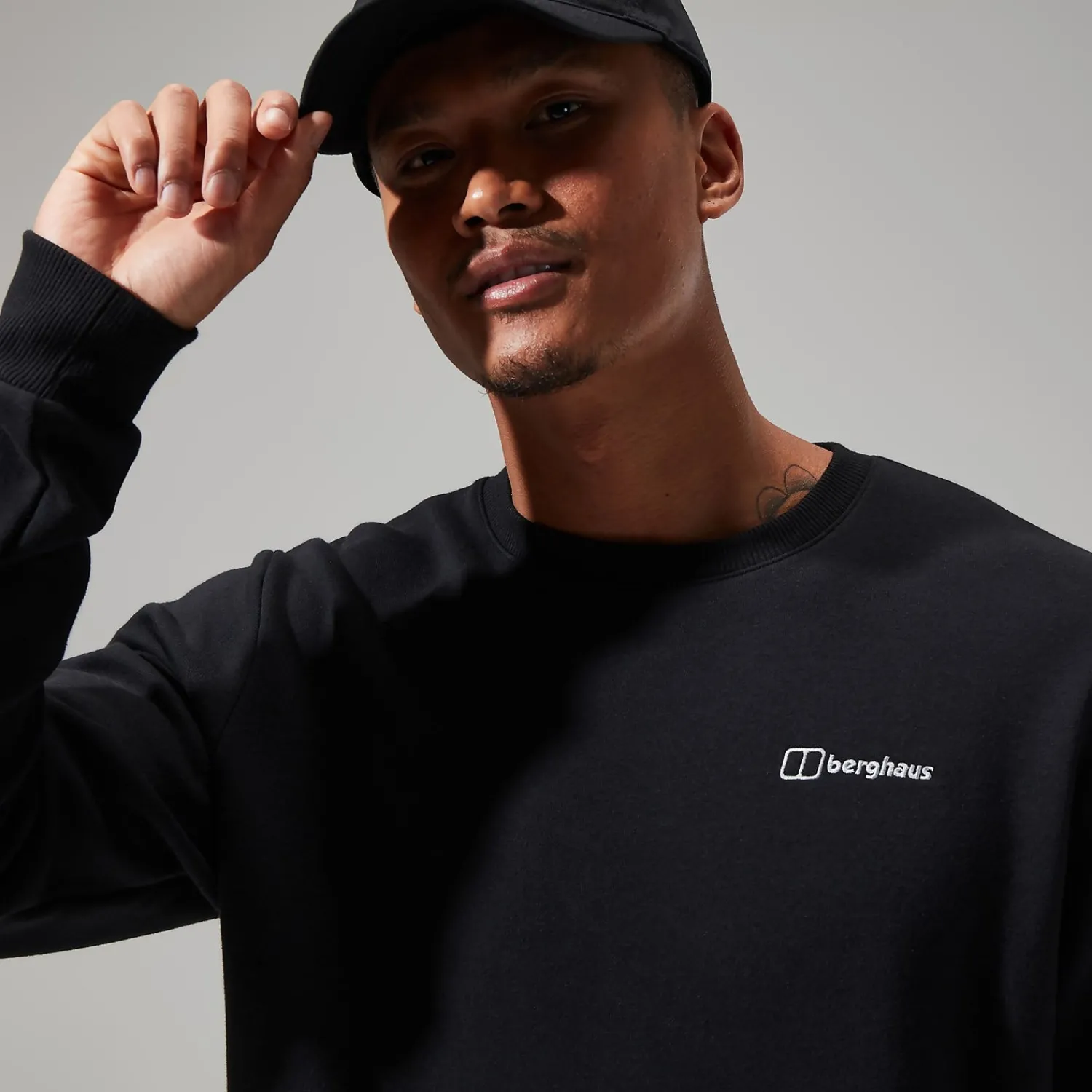 Berghaus Logo Crew für Herren - Schwarz-Herren Hoodies Und Sweatshirts