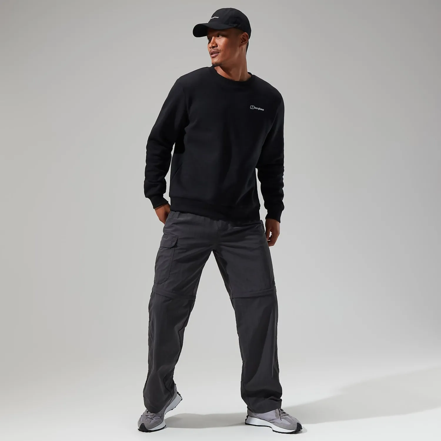 Berghaus Logo Crew für Herren - Schwarz-Herren Hoodies Und Sweatshirts