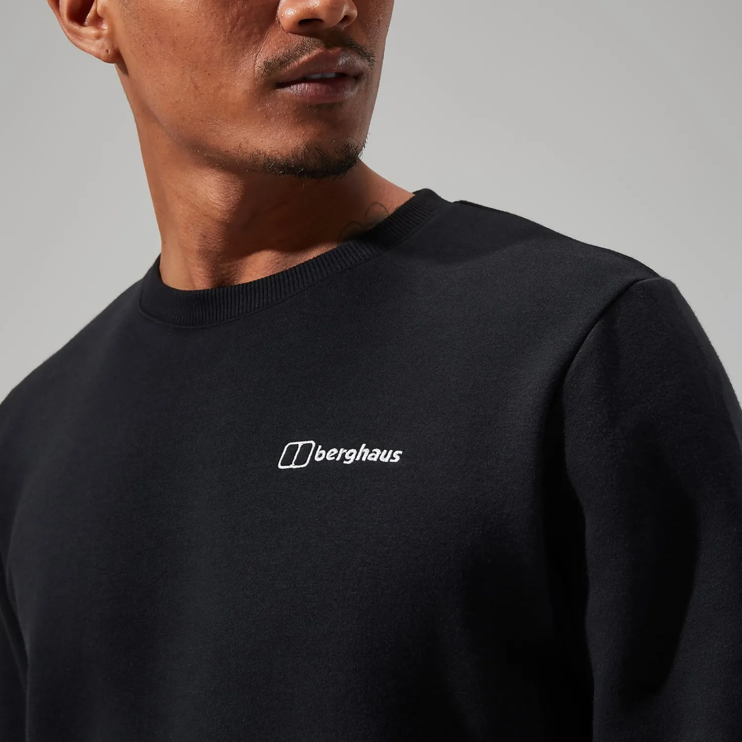 Berghaus Logo Crew für Herren - Schwarz-Herren Hoodies Und Sweatshirts