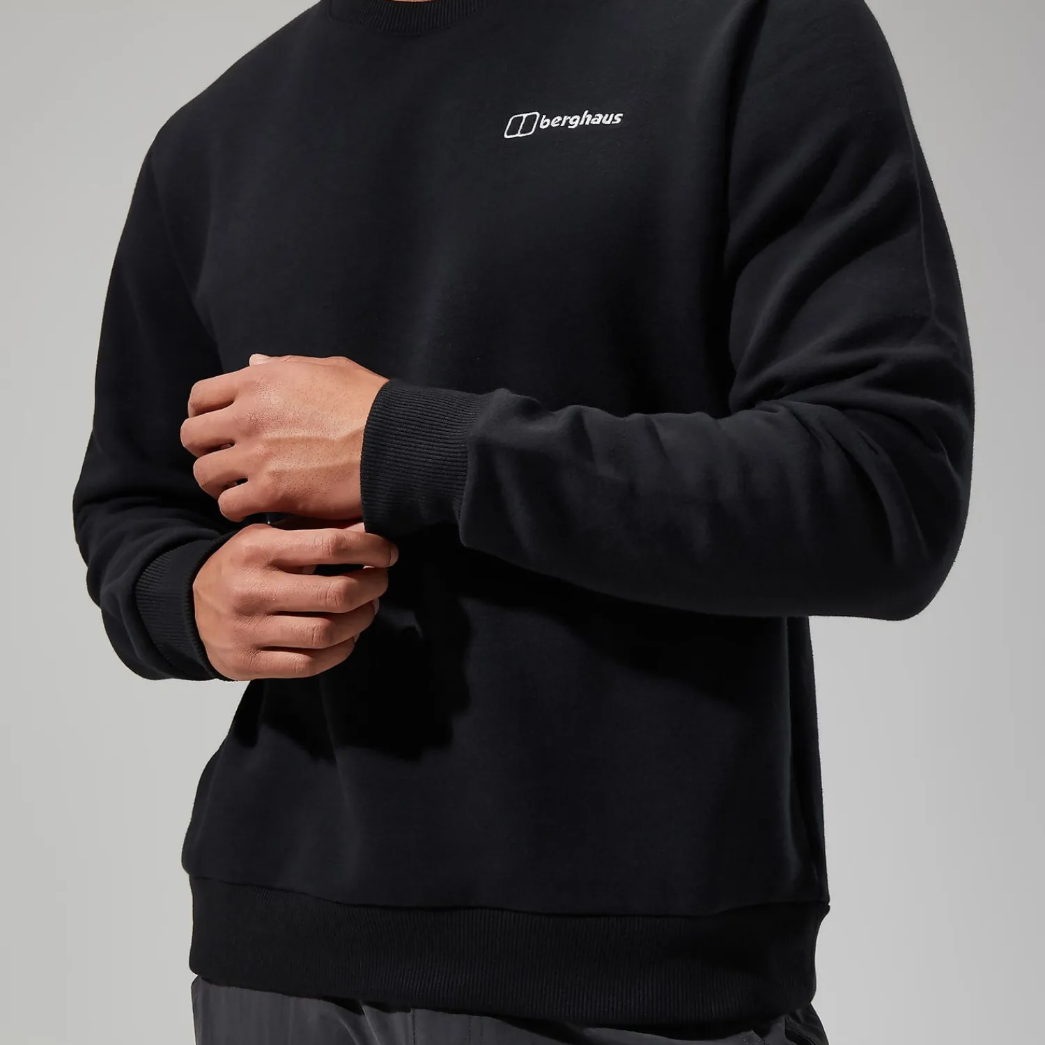 Berghaus Logo Crew für Herren - Schwarz-Herren Hoodies Und Sweatshirts