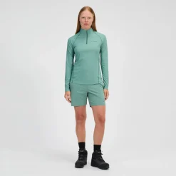 Berghaus 24/7 Long Sleeve Half Zip Tech T-Shirt für Damen - Grün-Damen Baselayer