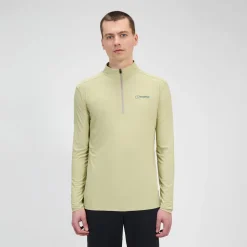 Berghaus 24/7 Long Sleeve Half Zip Tech T-Shirt für Herren - Beige-Herren Baselayer