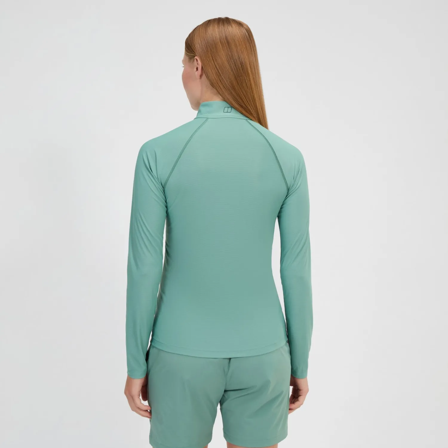 Berghaus 24/7 Long Sleeve Half Zip Tech T-Shirt für Damen - Grün-Damen Baselayer