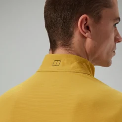 Berghaus 247 Long Sleeve Half Zip Tech T-Shirt für Herren - Gelb-Herren Baselayer