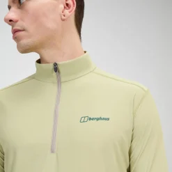 Berghaus 24/7 Long Sleeve Half Zip Tech T-Shirt für Herren - Beige-Herren Baselayer