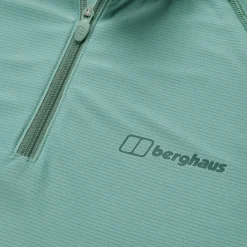 Berghaus 24/7 Long Sleeve Half Zip Tech T-Shirt für Damen - Grün-Damen Baselayer