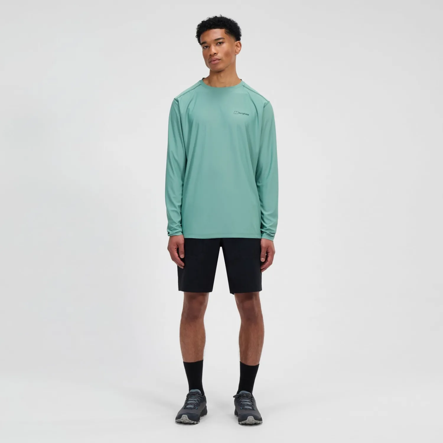 Berghaus 24/7 Long Sleeve Tech T-Shirt für Herren - Grün-Herren Baselayer