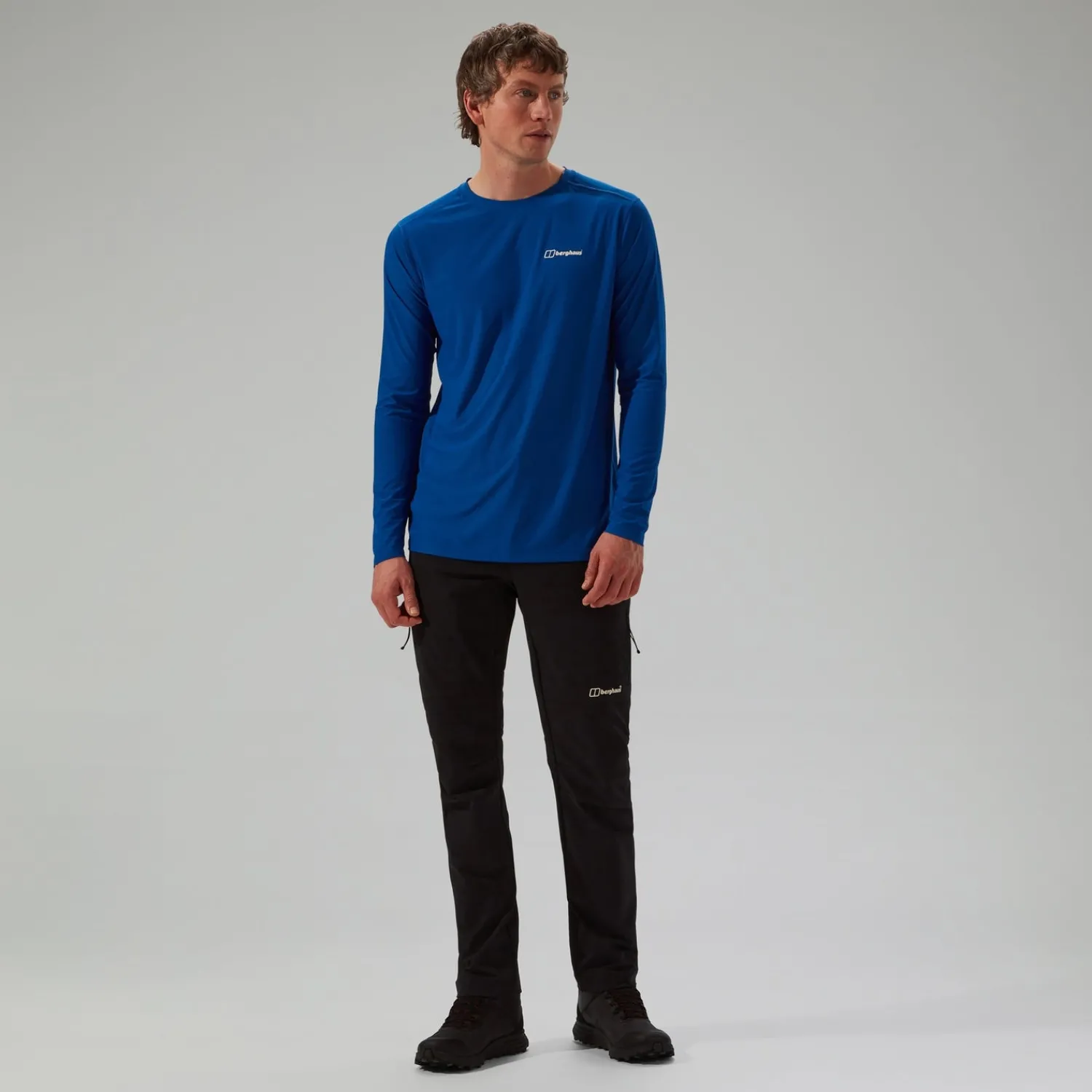 Berghaus 247 Long Sleeve Tech T-Shirt für Herren - Blau-Herren Baselayer