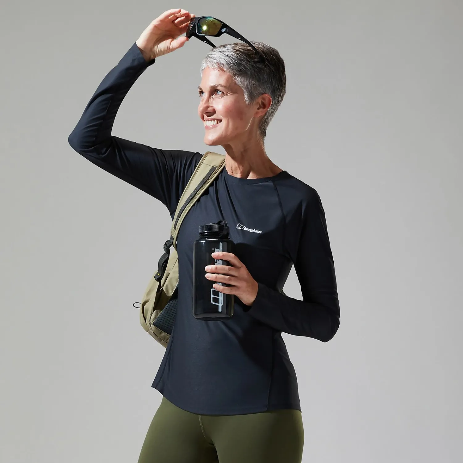 Berghaus 24/7 Long Sleeve T-Shirt für Damen - Schwarz-Damen Baselayer