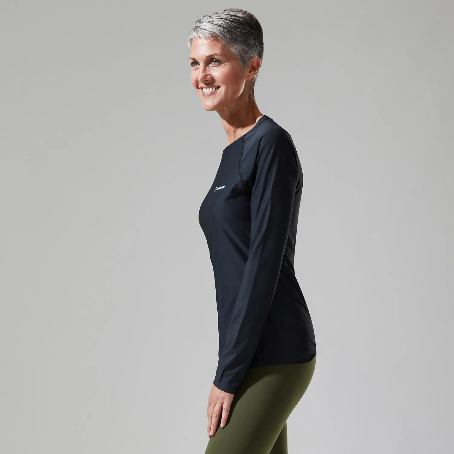 Berghaus 24/7 Long Sleeve T-Shirt für Damen - Schwarz-Damen Baselayer